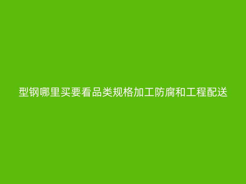 型鋼哪里買要看品類規格加工防腐和工程配送
