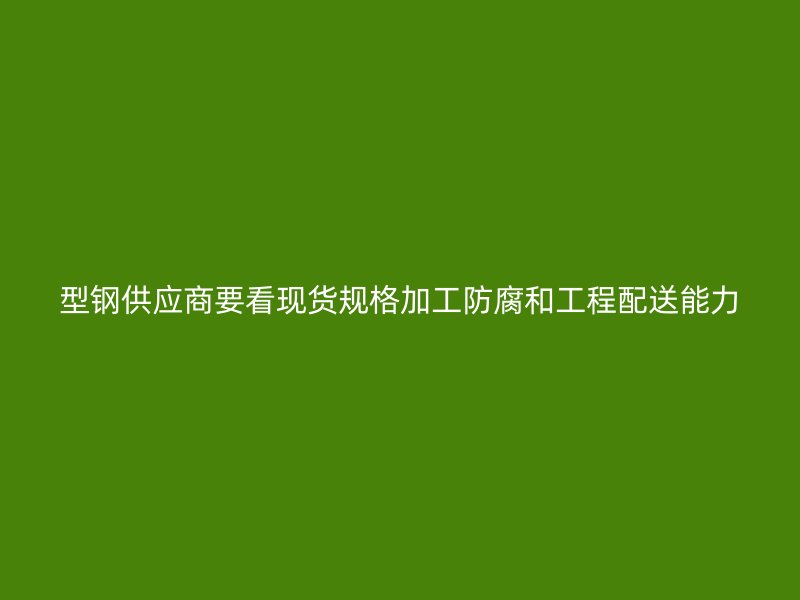 型鋼供應商要看現貨規格加工防腐和工程配送能力